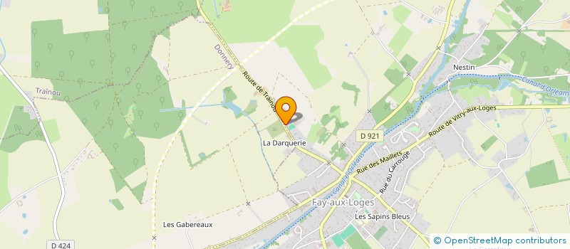localisation de l'entreprise L ETANG DES CILLARDIERES  FAY-AUX-LOGES