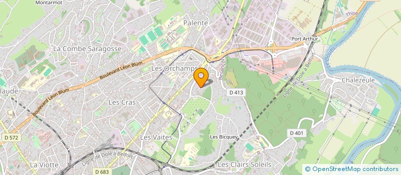 localisation de l'entreprise L'ETANG DU BOIS DE LA BROSSE  BESANCON