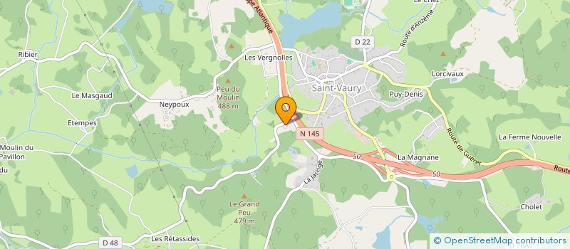 localisation de l'entreprise L'ETAPE CREUSOISE à SAINT-VAURY