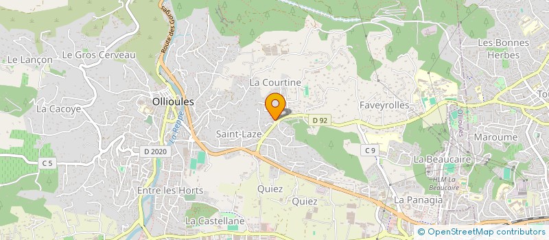 localisation de l'entreprise L ' ETE A DEUX  OLLIOULES