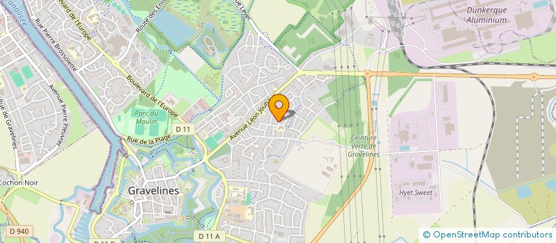 localisation de l'entreprise L'ETE PONGISTE GRAVELINOIS à GRAVELINES