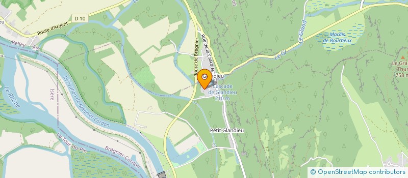 localisation de l'entreprise L'ETEILA D'ASTRINE  BREGNIER-CORDON