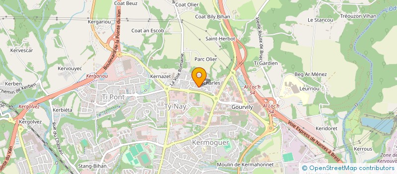 localisation de l'entreprise L'ETERNEL OLIVIER BLANC  QUIMPER