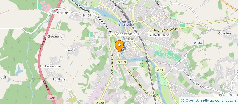 localisation de l'entreprise L'ETHNIE à ARGENTON-SUR-CREUSE