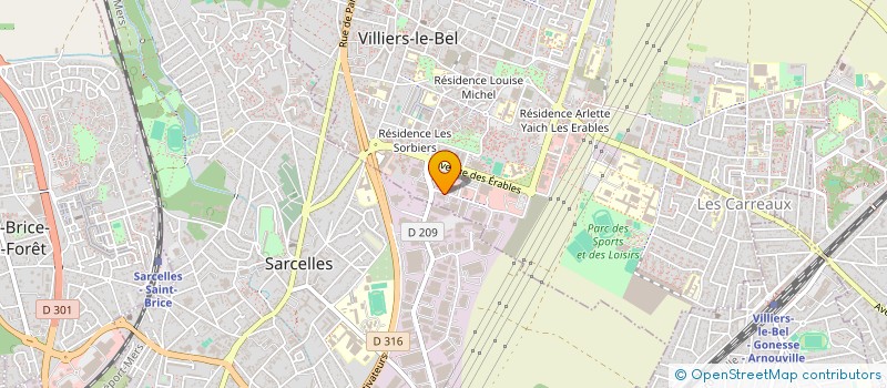 localisation de l'entreprise L'ETINCELLE DE VILLIERS  VILLIERS-LE-BEL