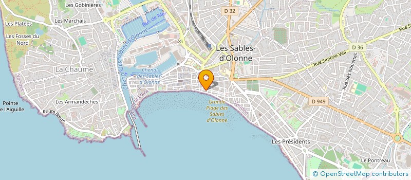 localisation de l'entreprise L'ETOILE à LES SABLES D'OLONNE