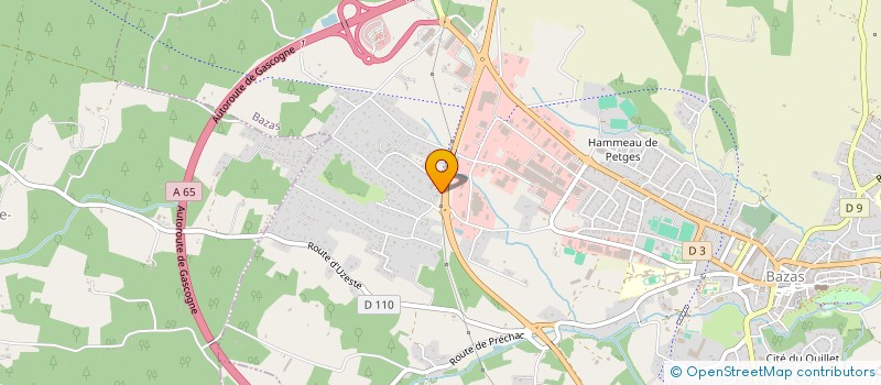 localisation de l'entreprise L'ETOILE  BAZAS