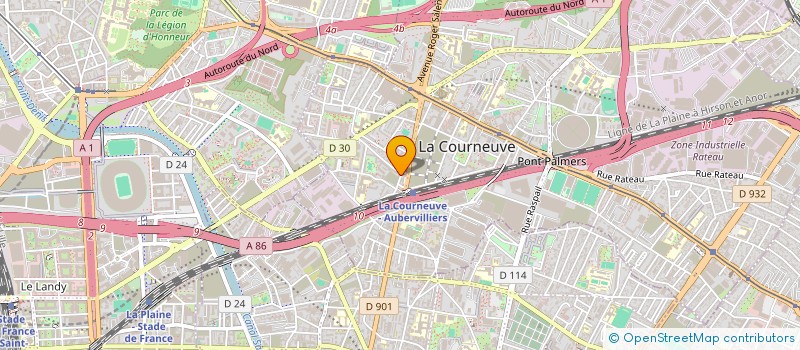 localisation de l'entreprise L'ETOILE à LA COURNEUVE
