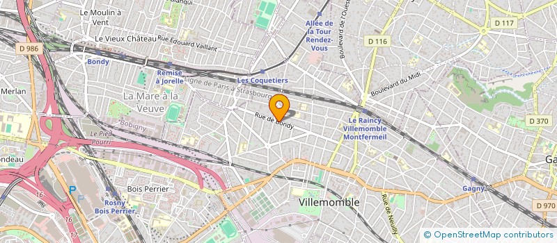 localisation de l'entreprise L'ETOILE à VILLEMOMBLE