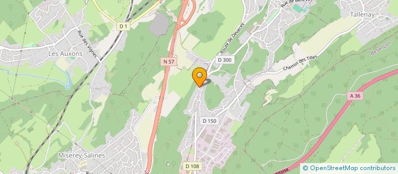 localisation de l'entreprise L'ETOILE  MISEREY-SALINES
