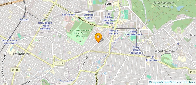 localisation de l'entreprise L'ETOILE à CLICHY-SOUS-BOIS