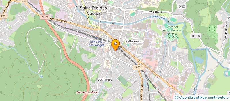 localisation de l'entreprise L'ETOILE  SAINT-DIE-DES-VOSGES