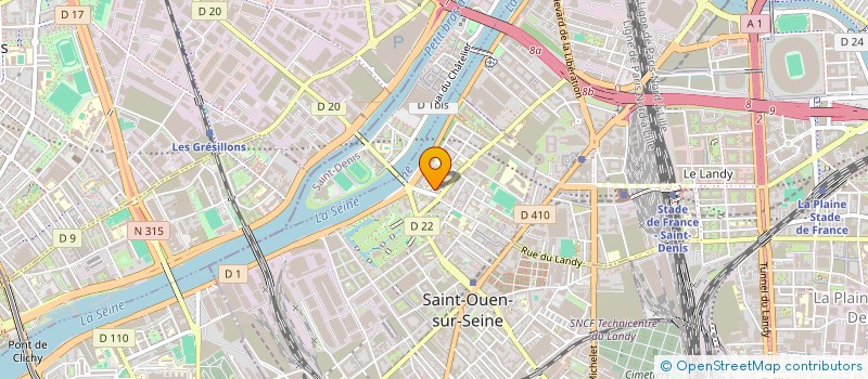 localisation de l'entreprise L'ETOILE BLANCHE à SAINT-OUEN-SUR-SEINE