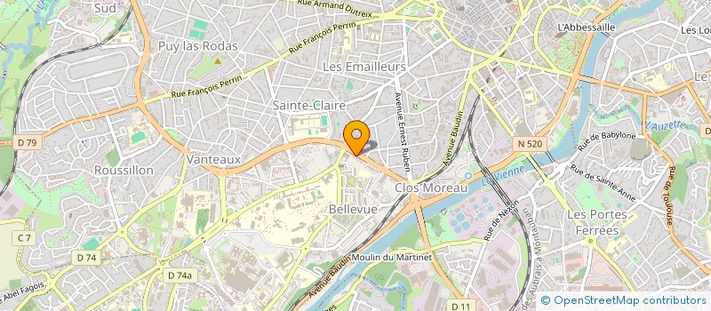 localisation de l'entreprise L'ETOILE DU BATIMENT 87 à LIMOGES