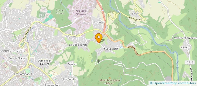 localisation de l'entreprise L'ETOILE DU VEYRIER à ANNECY