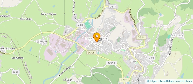 localisation de l'entreprise L'ETOILE ET LES JEUNES ETOILES DE BOURG DE THIZY  THIZY-LES-BOURGS