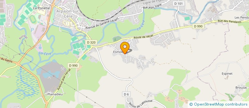 localisation de l'entreprise L'ETOILE JMT à ARPAJON-SUR-CERE