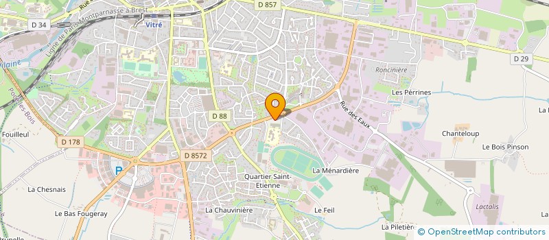 localisation de l'entreprise L ETRIER VITREEN  VITRE