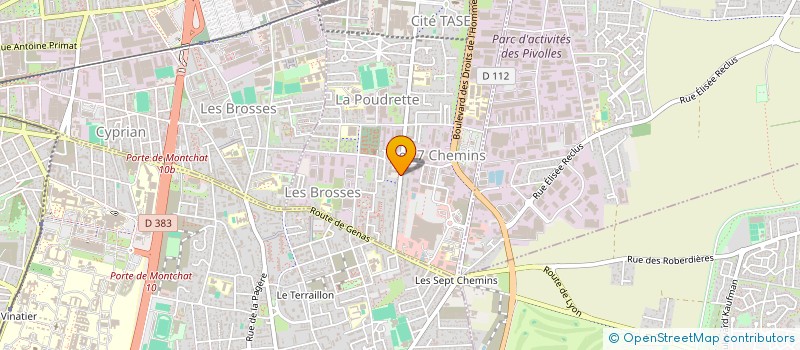 localisation de l'entreprise L'EUPHRATE à VAULX-EN-VELIN
