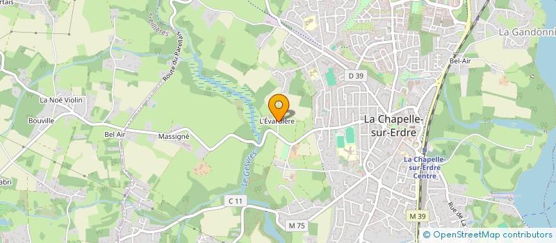 localisation de l'entreprise L'EVARDIERE  LA CHAPELLE-SUR-ERDRE