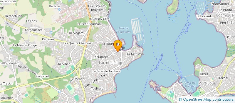 localisation de l'entreprise L'EVEIL  LARMOR-PLAGE