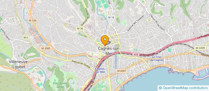 localisation de l'entreprise L'EVEIL DES SENS à CAGNES-SUR-MER