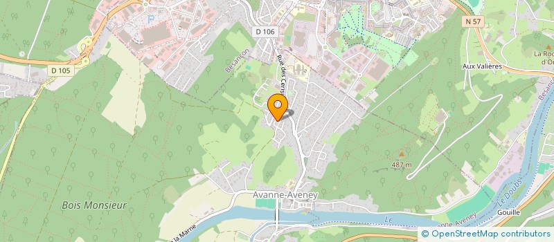 localisation de l'entreprise L'EXALTEE  AVANNE-AVENEY