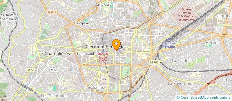 localisation de l'entreprise L'EXCENTRALE à CLERMONT-FERRAND