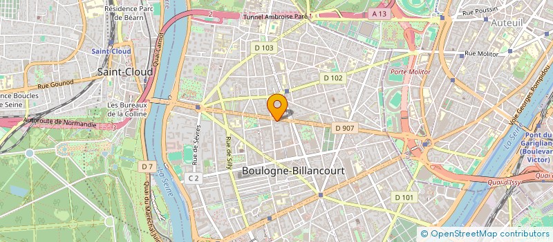 localisation de l'entreprise L'EXPRESSIONIST  BOULOGNE-BILLANCOURT