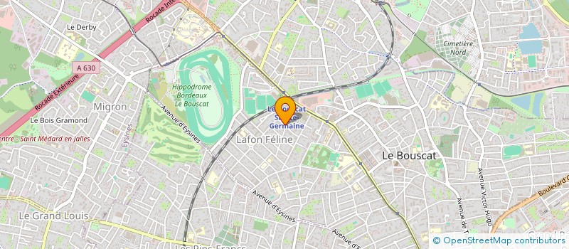 localisation de l'entreprise L'EXTRA-THEATRE  LE BOUSCAT