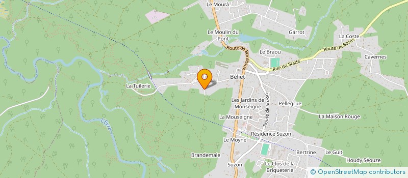 localisation de l'entreprise L'EYRE  BELIN-BELIET