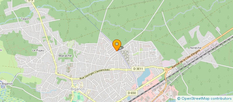 localisation de l'entreprise L'EYRE DE FAMILLE  BIGANOS