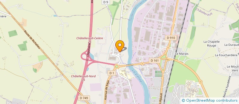 localisation de l'entreprise L. & F.  CHATELLERAULT