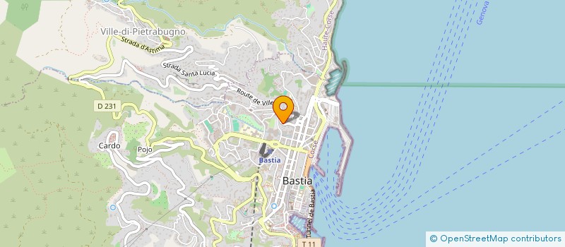 localisation de l'entreprise L.F. à BASTIA