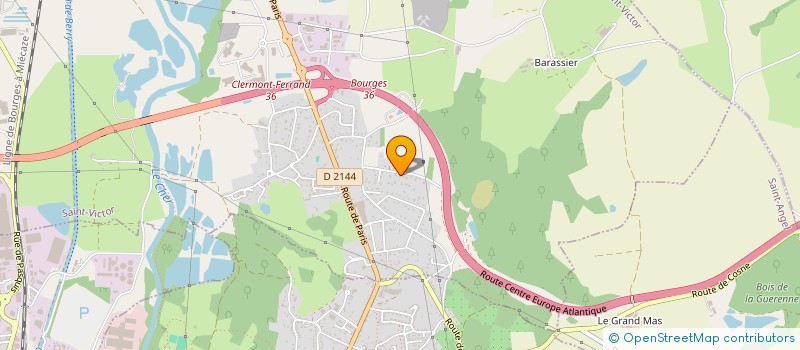 localisation de l'entreprise L.F.A.  SAINT-VICTOR