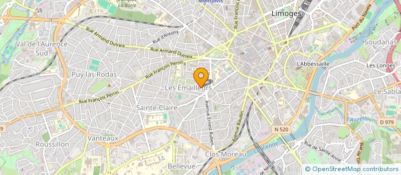 localisation de l'entreprise L&F DU SQUARE à LIMOGES