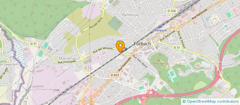 localisation de l'entreprise L.F.G.  FORBACH