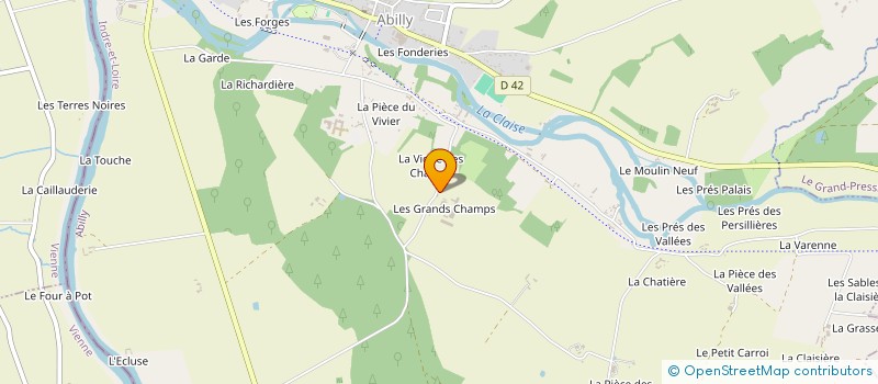 localisation de l'entreprise L & F PREST'AGRI  ABILLY