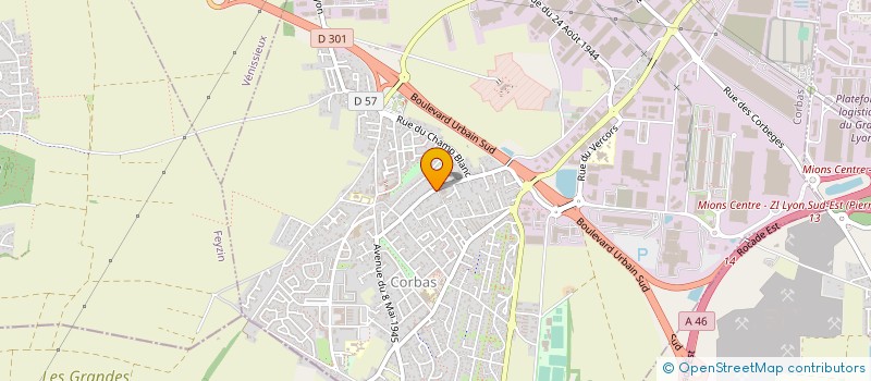 localisation de l'entreprise L F T NETTOYAGE à CORBAS