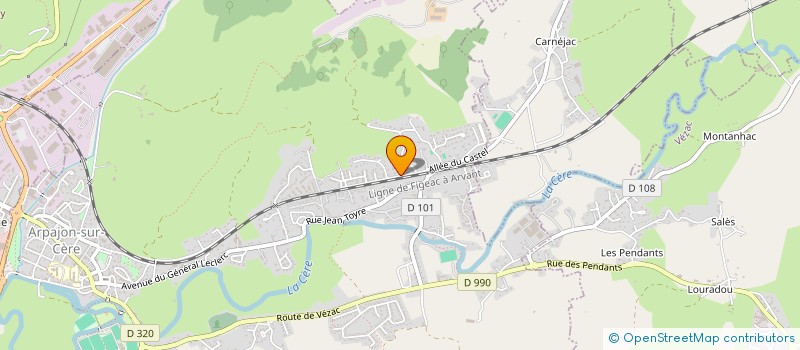 localisation de l'entreprise L.G. à ARPAJON-SUR-CERE