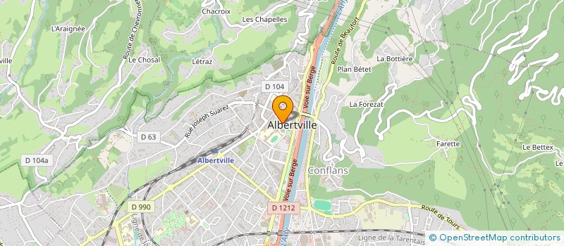 localisation de l'entreprise L&G  ALBERTVILLE