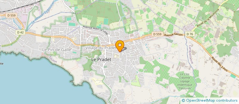 localisation de l'entreprise L&G  LE PRADET