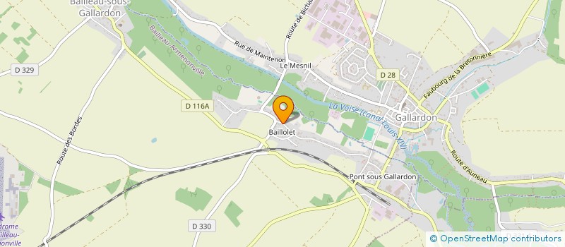 localisation de l'entreprise L.G.B à BAILLEAU-ARMENONVILLE