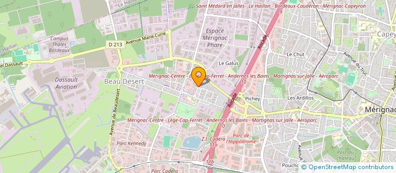 localisation de l'entreprise L & G BATIMENT à MERIGNAC