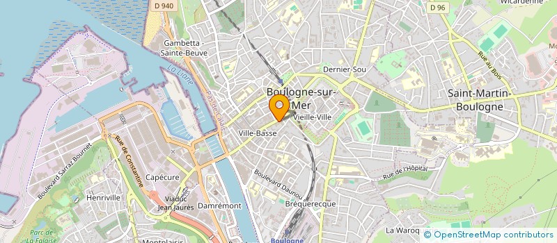 localisation de l'entreprise L.G.C.  BOULOGNE-SUR-MER