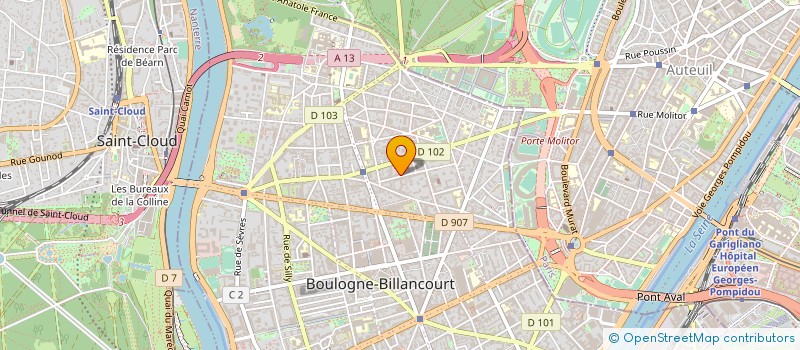localisation de l'entreprise L.G.E à BOULOGNE-BILLANCOURT