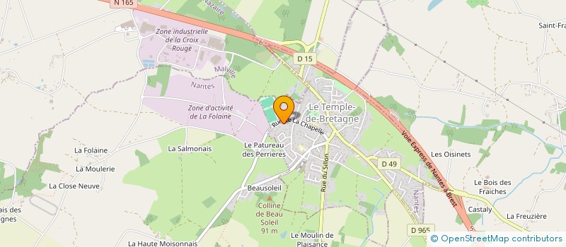 localisation de l'entreprise L.G.H  LE TEMPLE-DE-BRETAGNE