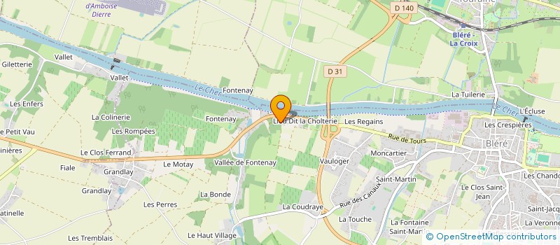 localisation de l'entreprise L.G.I.  BLERE