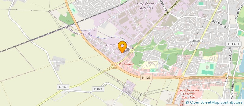 localisation de l'entreprise L.G.I.INDUSTRIE à FONTENAY-SUR-EURE
