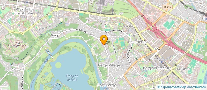 localisation de l'entreprise L.G.J.  CERGY